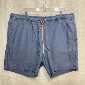 Faherty Sunwashed Regular Fit Swim Trunks Men's XXL Sea Salt Blue Elastic Waist